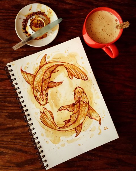 Рисование кофем