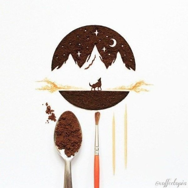 Рисование кофе