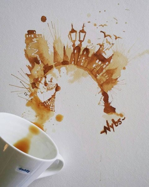 Рисование кофем