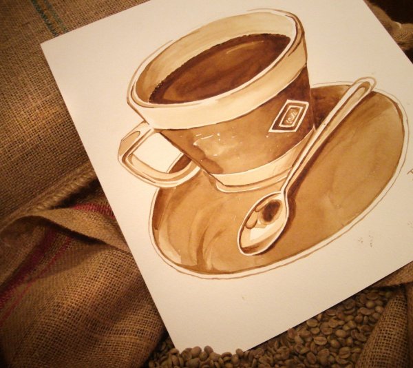 Картины из кофейной гущи