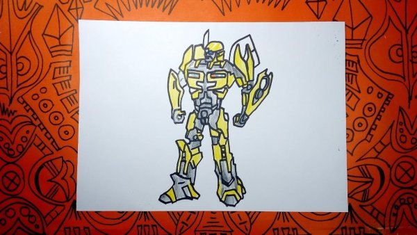 Робот карандашом Бамблби