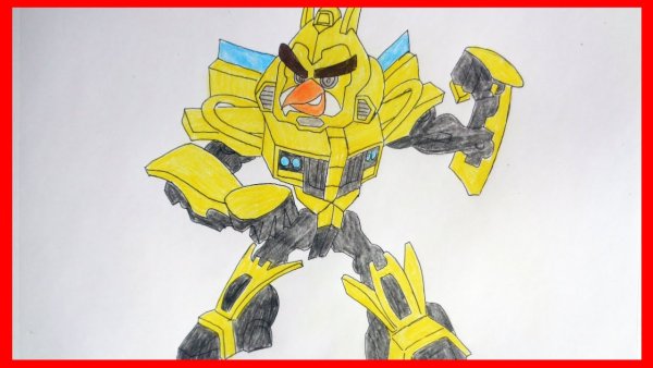 Энгри бердз трансформеры Бамблби