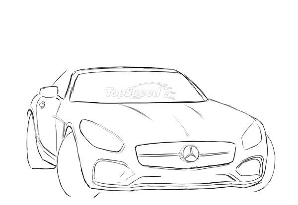 Автомобиль Мерседес для срисовки