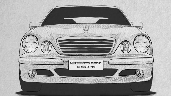 Mercedes Benz w210 drawing