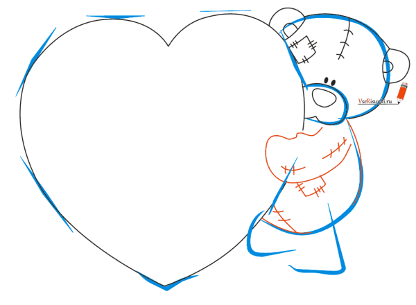 Медвежонок рисунок карандашом