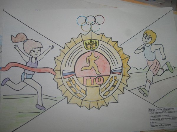 Рисунки по теме ГТО для школьников