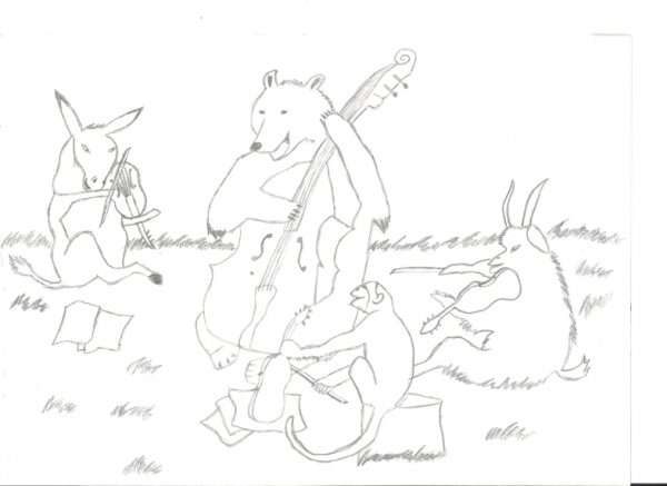 Иллюстрация к басне Крылова квартет