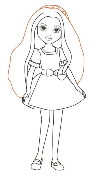 Кукла карандашом