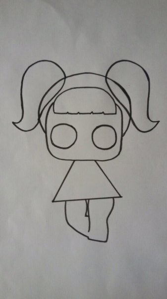 Пошаговое рисование куклы