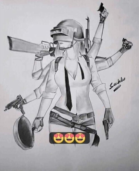 Набросок рисунка ПАБГ