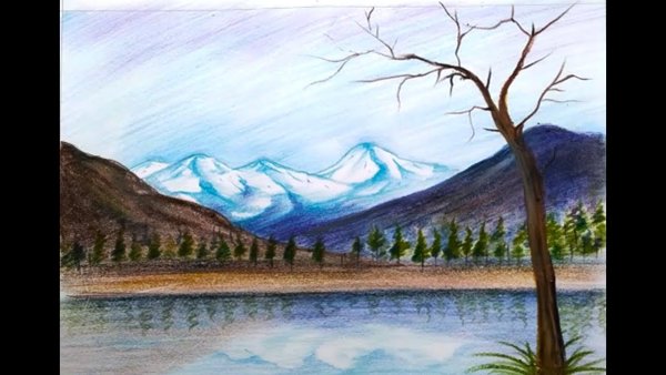 Легкий пейзаж горы