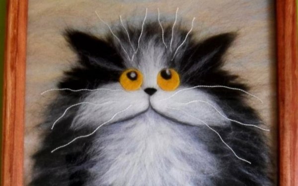 Рисование шерстью для детей