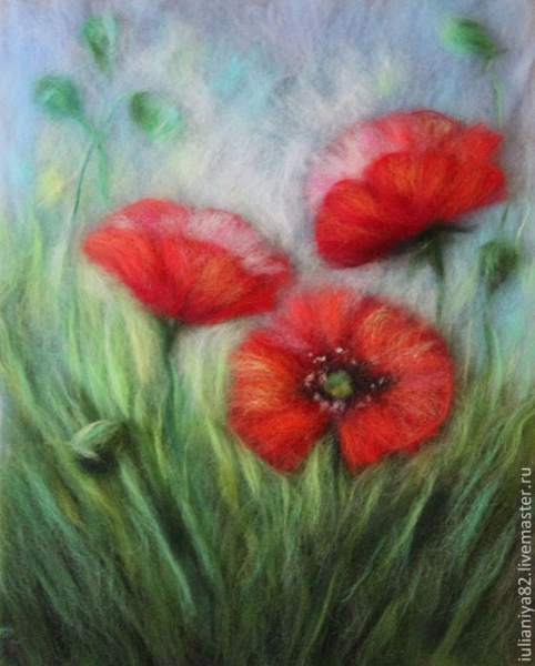 Яна Богданова живопись шерстью