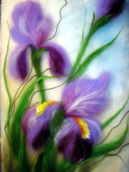 Рисование шерстью