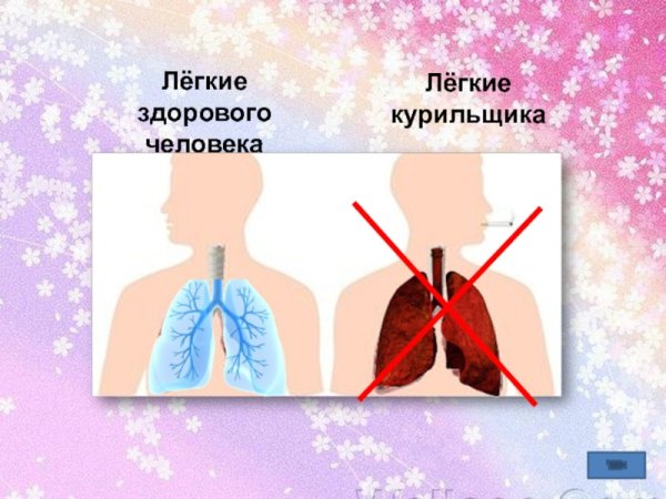 Легкие человека курильщика
