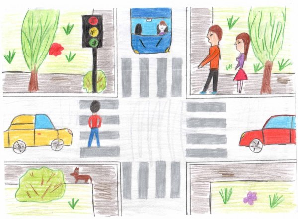 Пешеходный переход рисунок