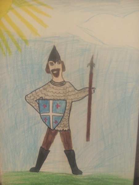 Богатырь рисунок карандашом