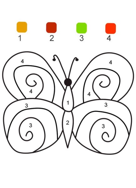 Раскраска по номерам для детей