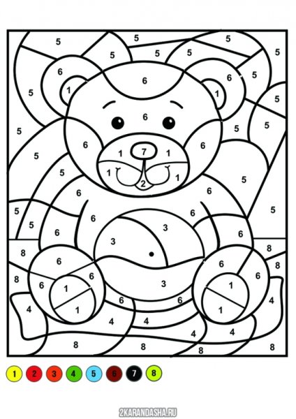 Раскраска по номерам для детей
