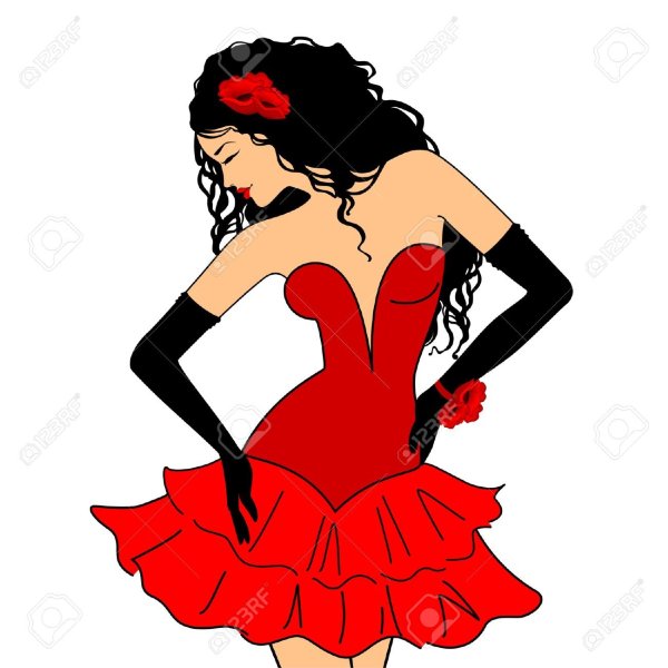 Образ Кармен карандашом