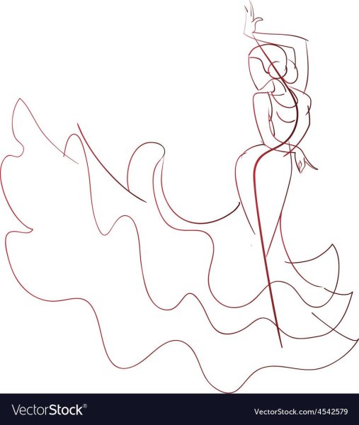 Испанка силуэт