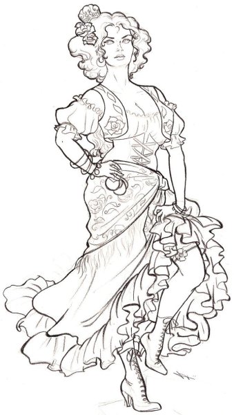 Картина фламенко на 4 листах