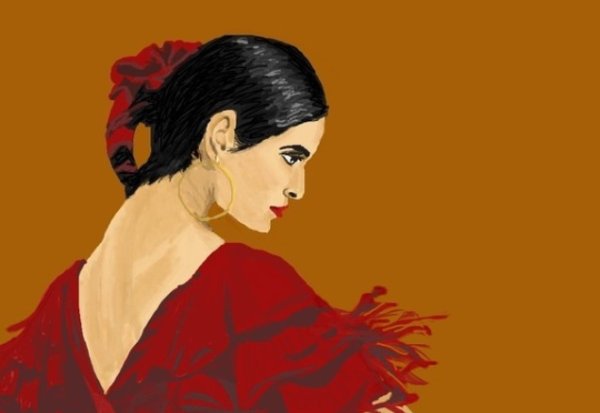 Танцовщица фламенко силуэт