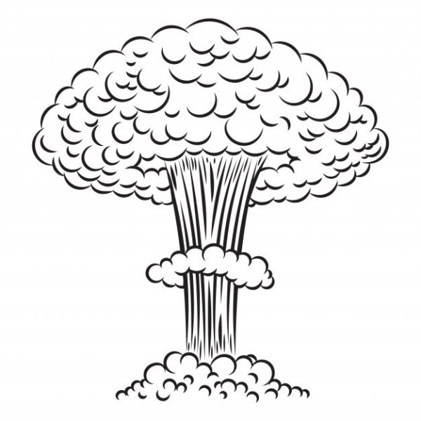 Ядерный гриб карандашом