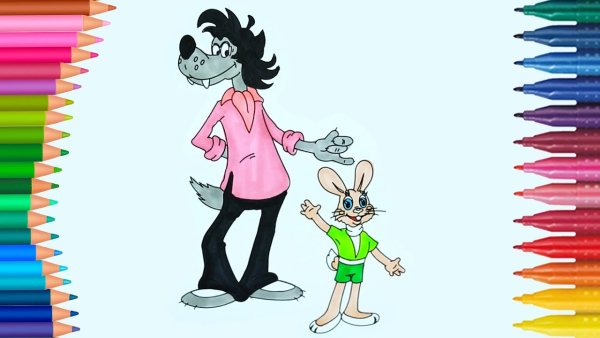 Заяц из ну погоди раскраска