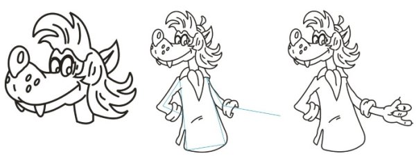 Волк из ну погоди нарисовать поэтапно