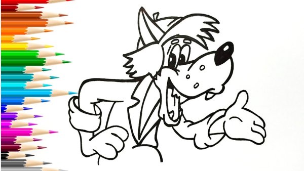 Заяц ну погоди карандашом