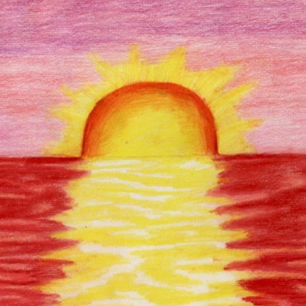 Рисование заката для детей