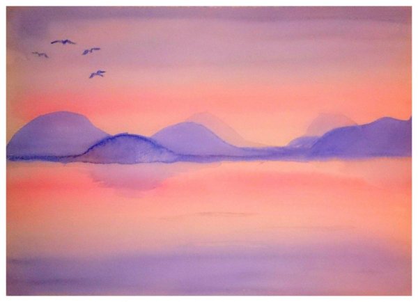 Пейзаж одним цветом