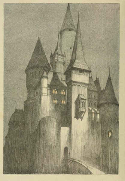 Замок рисунок карандашом