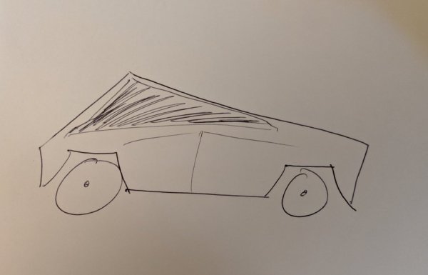 Штриховой рисунок Илона маска