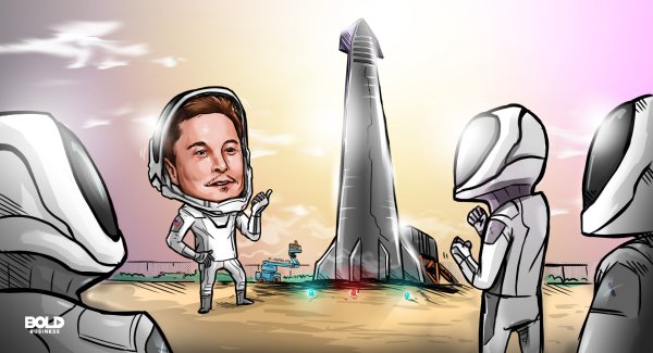 Elon Musk caricature