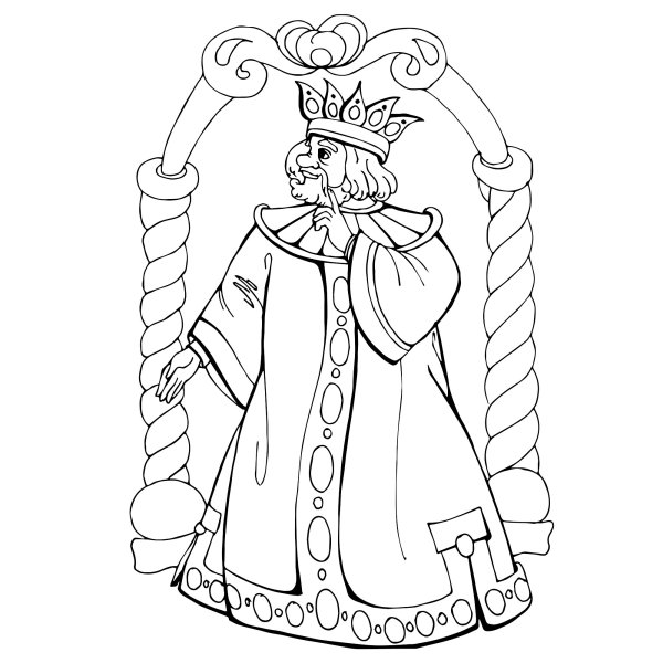 Король рисунок карандашом