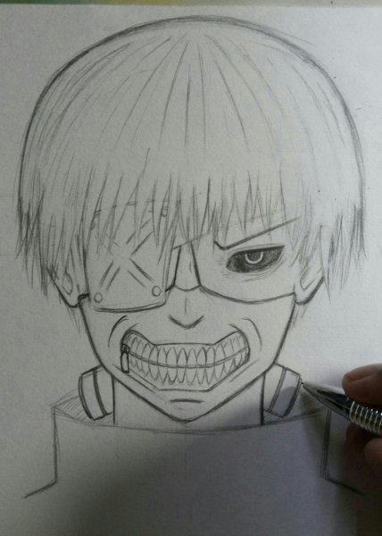 Канеки Кен карандашом