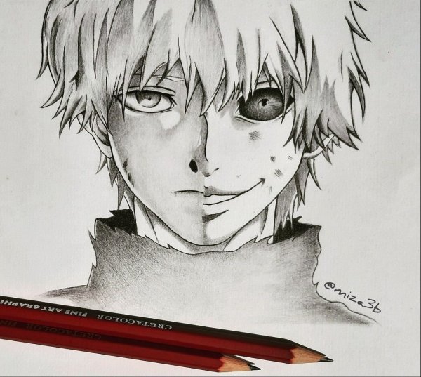 Канэки Токийский гуль срисовка