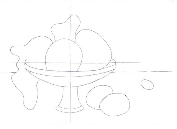 Натюрморт шаблон для рисования