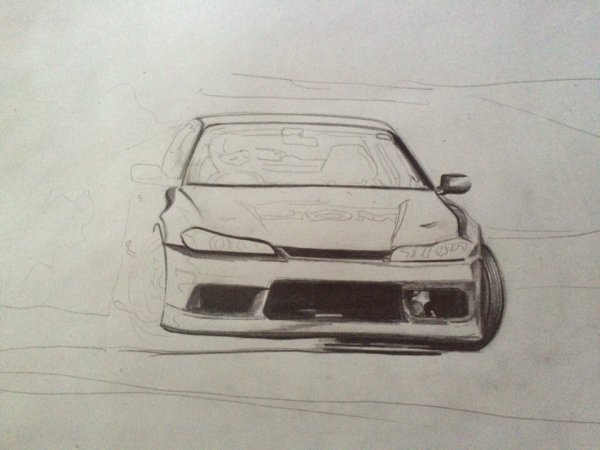 Nissan Silvia s15 карандашом