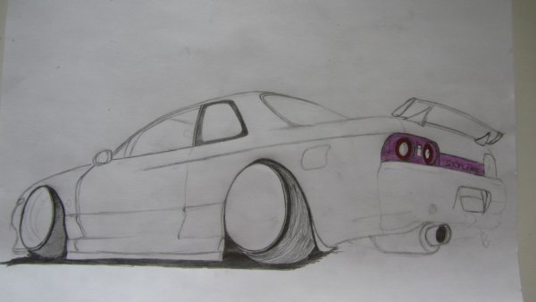 Малина в дрифте карандашом