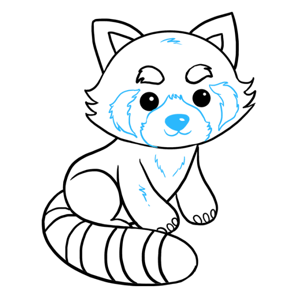 Малая Панда раскраска