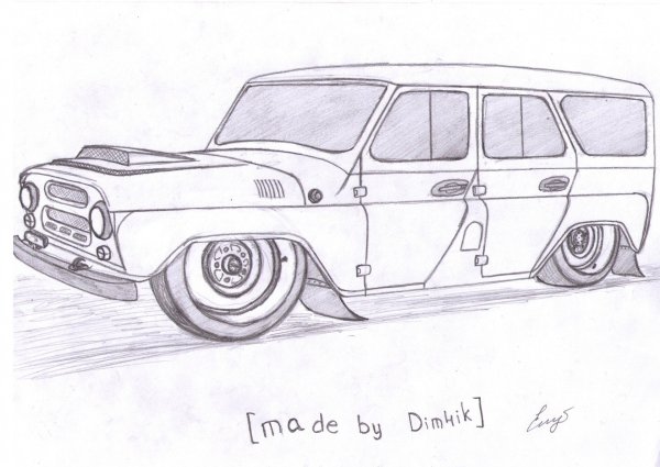 Рисунки для срисовки машины