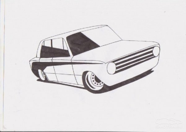 ВАЗ 2107 контур спереди