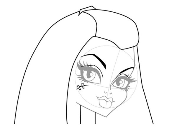 Как нарисовать Фрэнки из Монстер Хай