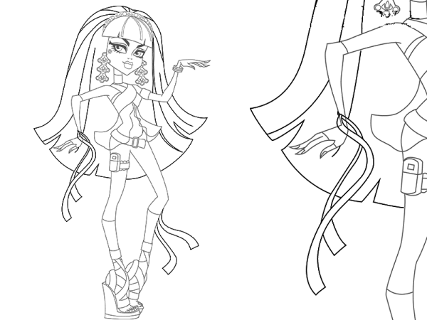 Как нарисовать монстр Хай Клео де Нил