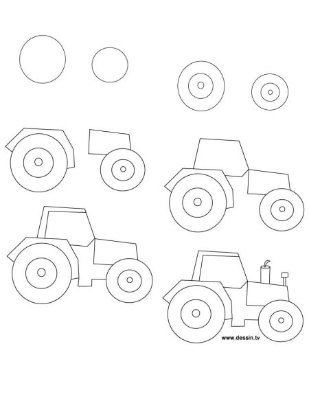 Трактор для рисования для детей