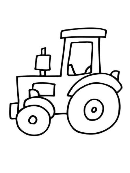 Раскраска для малышей. Трактор