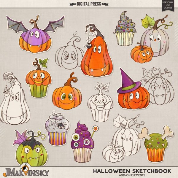 Хэллоуин для скетчбука